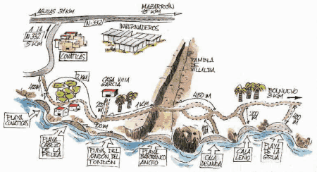 Cala Desnuda nudist beach map