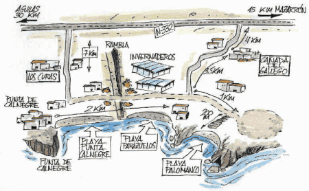 Parazuelos nudist beach map